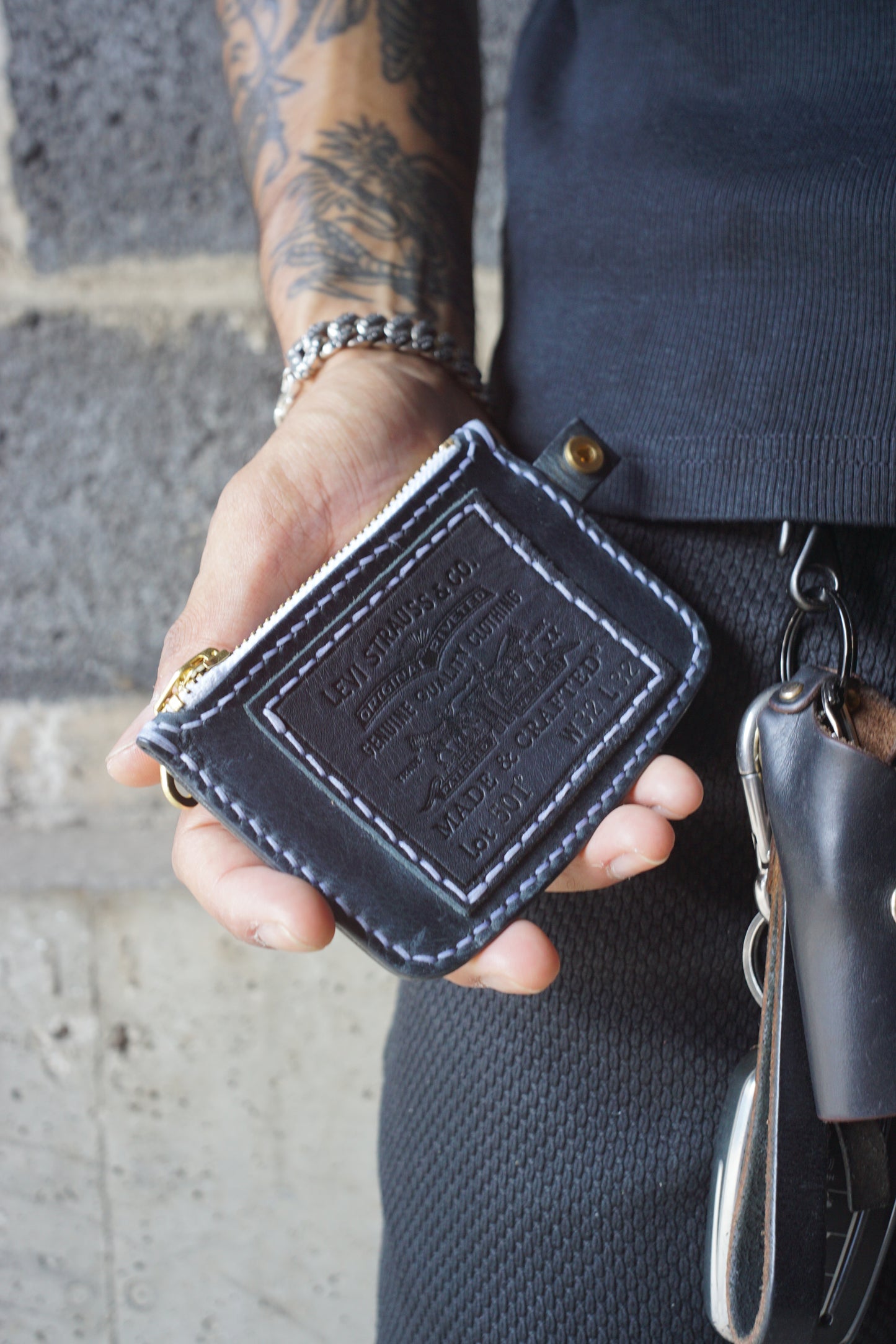 Levi’s patch zip pouch